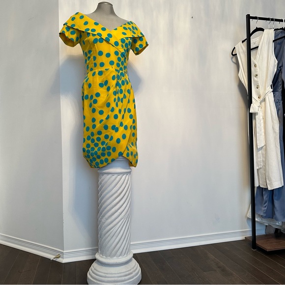 Scaasi Dress 100%silk - Picture 6 of 16